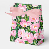 葉っぱがピンク色の牡丹に咲く フェイバーボックス (正面サイド)