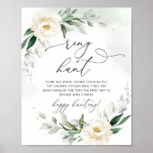 葉っぱが優雅な花の指輪の狩り ブライダルゲーム ポスター (正面)