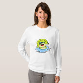 葉っぱが泳ぐカエル Tシャツ (正面フル)