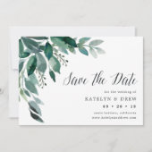 葉っぱが豊富で日付カードが残る セーブザデート (正面)