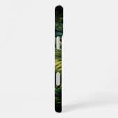 葉っぱのアートデザインのスマホケース iPhoneケース (右側面)