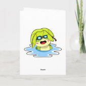 葉っぱのカエル水泳 カード (裏面)