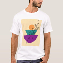 葉っぱのボヘミアンイラスト  Tシャツ