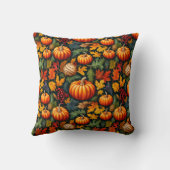 葉っぱの中のカボチャと赤い実 クッション (裏面)