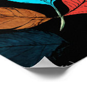 「葉っぱの女性 – 静かなエッセンス」 ポスター (角)