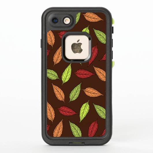 葉っぱの模様、カラフルな葉、秋の葉 LifeProof iPhoneケース (裏面)