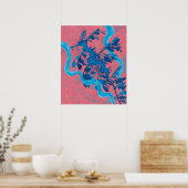 葉っぱの海竜 タツノオトシゴ 魚 水中 絵画 ポスター (キッチン)