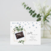 葉っぱの男の子 超音波写真 シャワーバイメール インビテーションポストカード (スタンド正面)