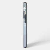 葉っぱの背景の葉の模様 iPhoneケース (左側面)