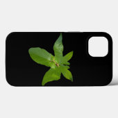 「葉っぱの避難所：ブドウの葉に覆われた小さな緑のカエル」 Case-Mate iPhoneケース (裏面 (横))