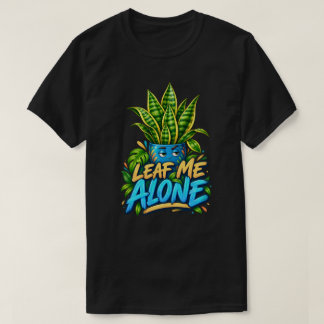 葉っぱは私を一人にしておいて 面白い サンセベリア 愛好家 ボタニカル デ Tシャツ