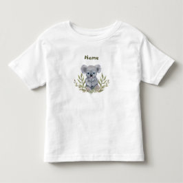 葉っぱを持つかわいいコアラ トドラーTシャツ
