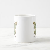 葉っぱ模様の羽を持つ豪華な蝶 コーヒーマグカップ (中央)