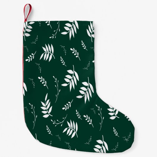 葉っぱ模様 スモールクリスマスストッキング (正面)