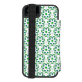 葉っぱ模様、緑の葉、あなたの名前 INCIPIO iPhoneウォレットケース (フォリオ裏面)