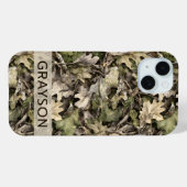 葉っぱ迷彩パーソナライズデザイン Case-Mate iPhoneケース (裏面 (横))