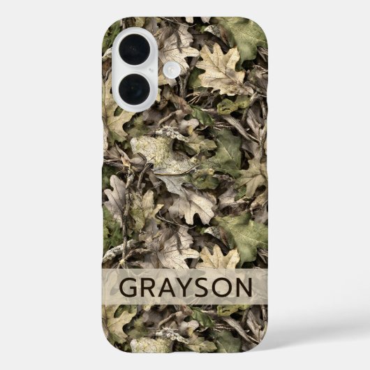葉っぱ迷彩パーソナライズデザイン Case-Mate iPhoneケース (裏面)