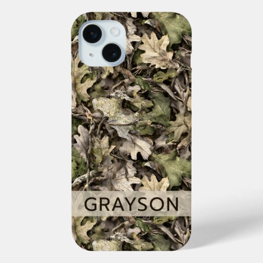 葉っぱ迷彩パーソナライズデザイン Case-Mate iPhoneケース (裏面)