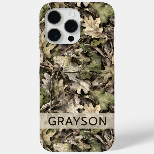 葉っぱ迷彩パーソナライズデザイン Case-Mate iPhoneケース (裏面)
