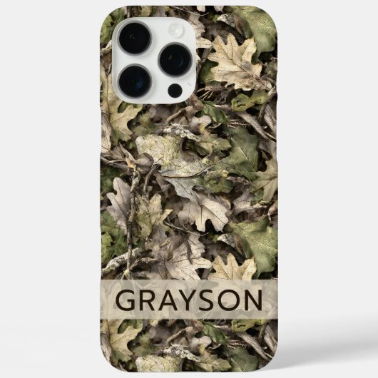 葉っぱ迷彩パーソナライズデザイン Case-Mate iPhoneケース (裏面)