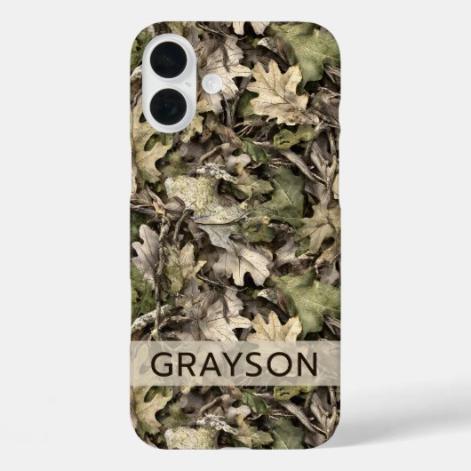 葉っぱ迷彩パーソナライズデザイン Case-Mate iPhoneケース (裏面)