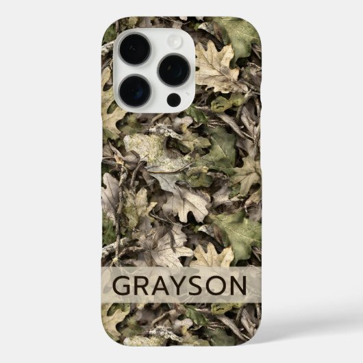 葉っぱ迷彩パーソナライズデザイン Case-Mate iPhoneケース (裏面)