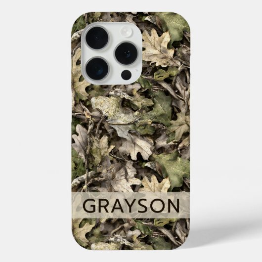 葉っぱ迷彩 オリジナルデザイン Case-Mate iPhoneケース (裏面)