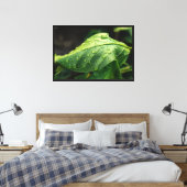 葉っぱ、緑、植物学 キャンバスプリント (インサイチュ (寝室))
