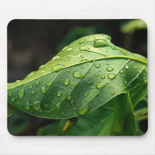 葉っぱ、緑、植物学 マウスパッド (正面)