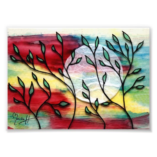 葉とインクの透明層 フォトプリント            (正面)