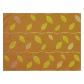 葉とエレガントつる植物のパターン紙テクスチャ| テーブルクロス (正面(横))