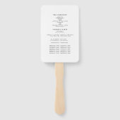 葉とエレガント金ゴールド結婚式 プログラムハンドファン ハンドファン (裏面)