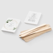 葉とエレガント金ゴールド結婚式 プログラムハンドファン ハンドファン (組立なし)