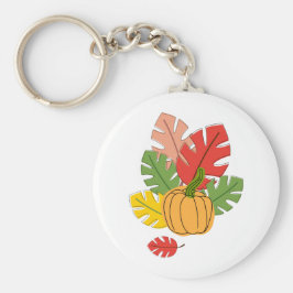 葉とカボチャ キーホルダー