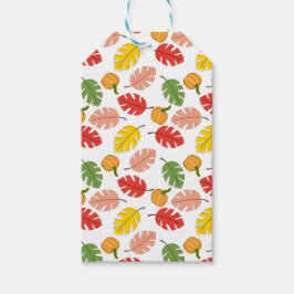 葉とカボチャ ギフトタグ