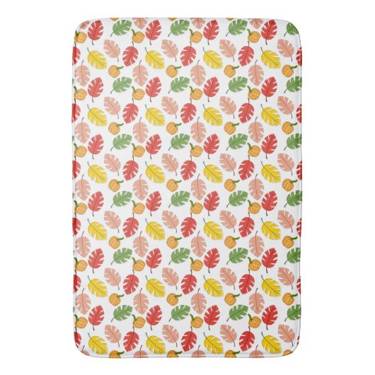 葉とカボチャ バスマット (正面縦)