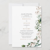 葉とコットン ブライド 親 ウェディング 招待状 (正面)