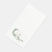 葉とゴールドのモノグラム 白 エレガントなウェディング (コーナー)