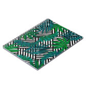 葉とストライプノートブック ノートブック (左側)