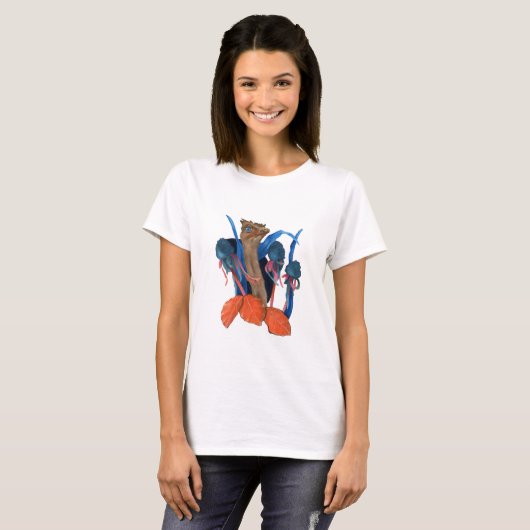葉とダチョウ Tシャツ (正面フル)