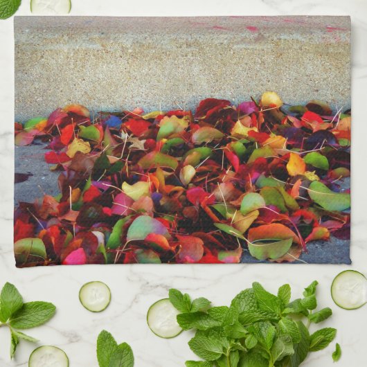 葉とドア キッチンタオル (折り畳み)