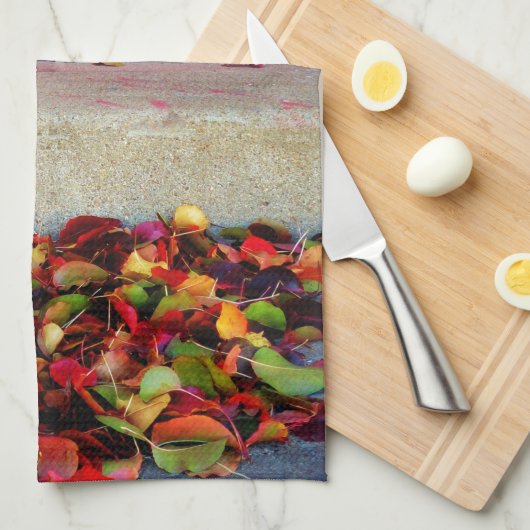 葉とドア キッチンタオル (四つ折り)