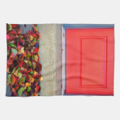 葉とドア キッチンタオル (横)