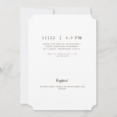 葉とフローラフォトブライダルシャワーチケット 招待状 (裏面)