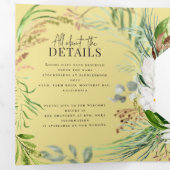 葉とフローラ結婚式招待状と詳細 三つ折り招待状 (内部最初)