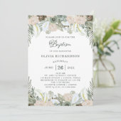 葉とフローラ | セージ・グリーン・バプテスマ 招待状 (スタンド正面)