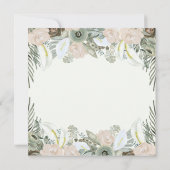 葉とフローラ | ライトグリーン結婚ズ 招待状 (裏面)