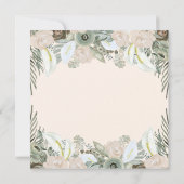 葉とフローラ |赤面ピンク結婚ズ 招待状 (裏面)