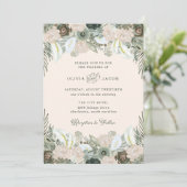 葉とフローラ |赤面ピンク結婚ズ 招待状 (スタンド正面)