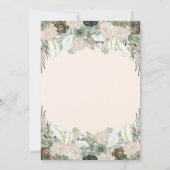 葉とフローラ |赤面ピンク結婚ズ 招待状 (裏面)